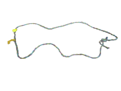 braided necklace with heart and L