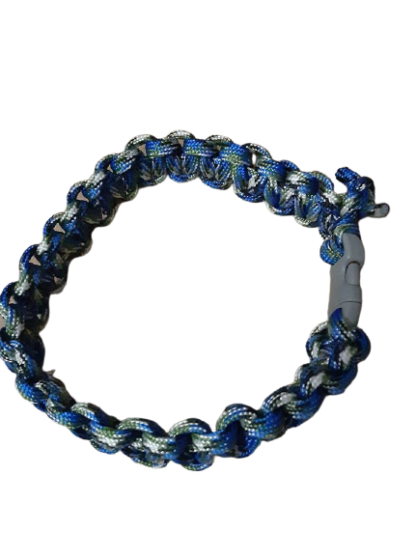 blue multicolor traditional paracord bracelet